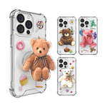 [S2B] Minimal Little Bear Acrylic Clear Tok Air Cushion Reinforced Case - Smartphone Bumper Camera Guard iPhone Galaxy Case - Made in Korea
